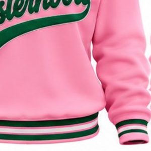เสื้อสเวตเชิ้ตถักสีชมพูสำหรับผู้หญิง ลายตัวอักษร Sisterhood รูปหัวใจ คอกลม แขนยาว สไตล์ลำลอง แฟชั่น เสื้อคลุมแบบสั่งทำพิเศษสำหรับผู้หญิง - Product Image 4