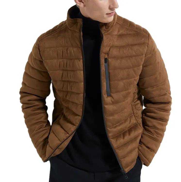 Chaqueta acolchada con capucha para hombre, color sólido oscuro, cálido, con logotipo personalizado, para invierno, exterior