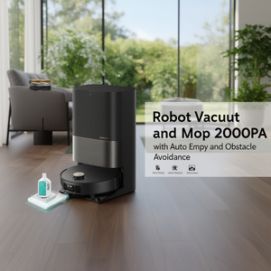 Robot Aspirador y Fregador 20000Pa con Vacío Automático, Evitación de Obstáculos, Construcción de Plástico, Batería de Iones de Litio, Recogida de Pelo de Mascotas - Product Image 3