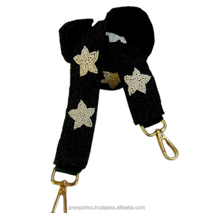 Correa de hombro ajustable de algodón hecha a mano con cuentas y bordado personalizado de Go Buffs para el Día de Juego Universitario, para colgar en el bolso. - Product Image 3