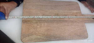 Tablas de cortar de madera con mango de Acacia para cortar verduras y carne, superficie para picar, tabla de madera maciza, tabla artesanal, cocina rústica - Product Image 4