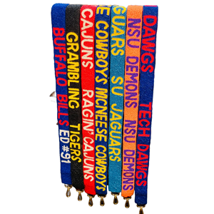 สายรัดผ้าหลากสีพร้อมตัวอักษรนูน Buffalo Bills Grambling Tigers Cajuns Cowboys SU Jaguars NSU Demons Tech Dawgs แฟชั่น - Product Image 1