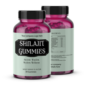 Gummies shilajit บริสุทธิ์ที่ให้พลังวันของคุณสงบจิตใจสนับสนุนโฟกัสและพลังของธรรมชาติและสุขภาพจิต - Product Image 1
