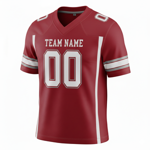 Maillot d'entraînement de football américain personnalisé pour adultes, manches courtes, maille respirante, antibactérien, séchage rapide, option grande taille, devant - Product Image 5