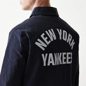 Veste coupe-vent légère personnalisée pour homme, veste d'entraîneur, col rabattable, logos imprimés, veste à rayures - Product Image 4