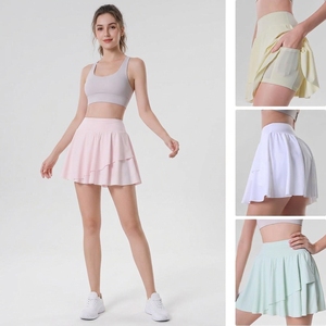 Rok Golf Atletik Minimalis EXON Pinggang Tinggi, Rok Tenis Bernapas dengan Kantong Dalam, Skort Atletik dan Rok Mini - Product Image 2