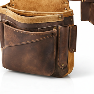 Cinturón de herramientas de cuero de alta calidad, personalizado, de lujo, para electricistas, profesionales, contratistas, industrial, en venta. - Product Image 6