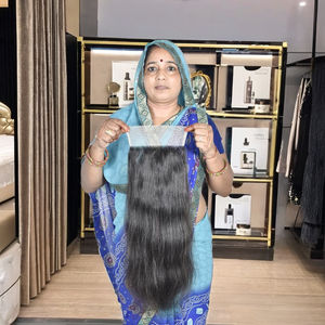 100% Vente en gros Closure droite 7*7 Noir naturel Tissage doux pour cheveux humains Idéal pour salon, fête et usage quotidien, provenance Inde - Product Image 3