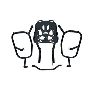 Detech Win 110 Stainless Steel Rear Motorcycle Luggage <b>Rack</b> Side Boxes for <b>Saddles</b> & Storage - Product Image 1