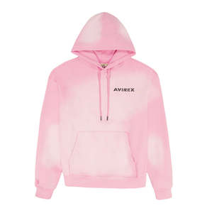 Sudadera con Capucha Extra Grande Avirex Personalizada de Primera Calidad, Color Rosa Tie Dye, Algodón French Terry, Estilo Casual, Unisex, Corte Regular, Diseño con Bolsillos - Product Image 1