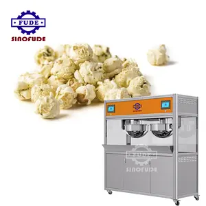 Mesin popcorn beras bengkak otomatis, pembuat katering komersial