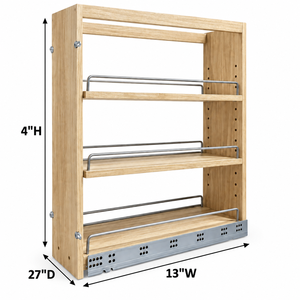 Organisateur de rangement coulissant pour armoire de cuisine, idéal pour un rangement facile dans les placards, organisateur coulissant en bois pour armoire. - Product Image 2