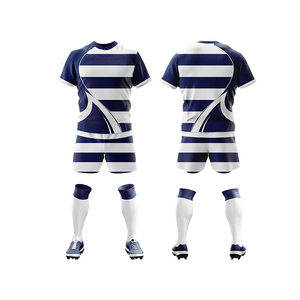 Tenue de rugby personnalisée : maillot et short respirants, à séchage rapide, anti-humidité, vêtements de sport athlétiques pour entraînement et matchs - Product Image 1