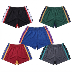 Pantalones Cortos de Baloncesto Personalizados, Tela de Malla, Pantalones Deportivos Atléticos, Panel Lateral con Estampado de Estrella Sublimado, Uniforme de Entrenamiento, Pantalones Cortos de Baloncesto para Hombre - Product Image 4