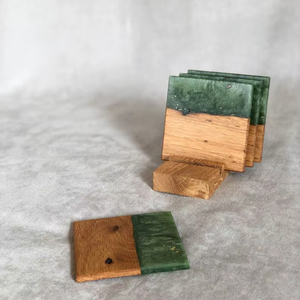 Modern Resin Art Wooden Coasters - Product Image 1
