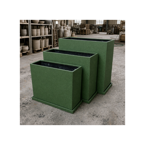 Ensemble de jardinières en fibre de verre sur mesure, prêtes à être expédiées, à plusieurs niveaux, rectangulaires, pour la décoration extérieure de jardin, patio et aménagement paysager - Product Image 1
