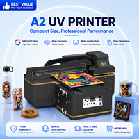Mesin Printer UV 4060 A2 40x60cm Dual I1600 Rotary Flatbed untuk Botol, Tumbler, Casing Ponsel, Akrilik, Kayu, Logam