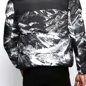 Chaqueta Acolchada para Hombre con Capucha, Resistente al Viento, Ligera, Impermeable, con Cierre de Cremallera y Logotipo Frontal para Invierno - Product Image 3