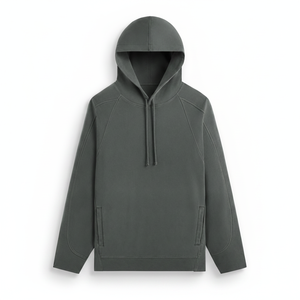 <b>Men's</b> Oversized Pullover Hoodie Charcoal <b>Grey</b> Cotton Fleece Kangaroo Pocket Drawstring Casual Streetwear Winter <b>Sweatshirt</b> - Product Image 3