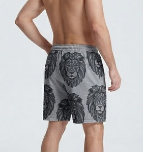Pantalones Cortos de Forro Polar Sublimados para Hombre, Pantalones Cortos de Algodón con Cordón en la Cintura, Casuales, Cómodos, Holgados, de Corte Suelto, Sublimados - Product Image 2