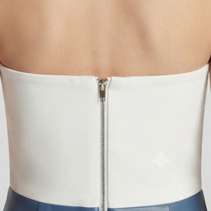 Female PU Leather Back Zip Dress Girls Wholesale Custom Logo Leather Dress Womens Fashion Wear Leather Dress - Product Image 4