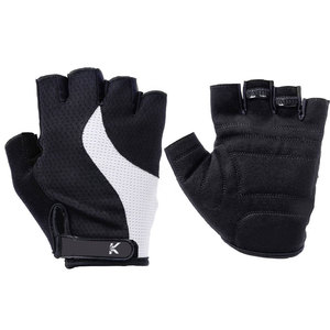 Gants de cyclisme en cuir à demi-doigts - Durables, antidérapants, avec sangle de poignet réglable pour les longues distances et l'usage quotidien - Product Image 1