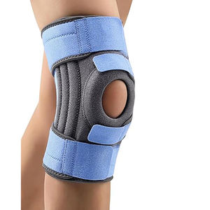 Genouillère réglable pour le sport et la récupération, avec design à rotule ouverte et finition verte - Product Image 5