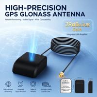Antena GPS OEM Personalizada de Tamaño Mini 51x38mm, Parche Cerámico 3-5V DC con Amplificador LNA y Conector SMA, Antena GPS de Doble Banda L1 L2 L5