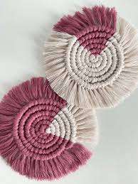 Posavasos de Macramé Multicolor, Diseño Bohemio, Hechos a Mano, de Algodón, Elegantes para Bebidas, Tazas de Café, Antideslizantes, Ecológicos, para Hogar y Oficina - Product Image 2