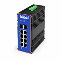 Commutateur PoE industriel 8 ports Gigabit Ethernet 2 ports SFP Gigabit Uplink Console Rail DIN Commutateur réseau IEEE802.3at 240W
