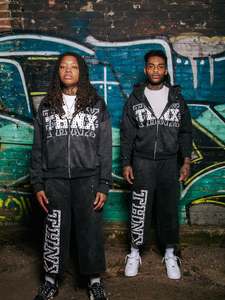 Men's Vintage Washed Zip up Hoodie and Shorts Oversized Tracksuit With Applique <b>Embroidery</b> and Rhinestone Detail Casual Cotton - Product Image 1
