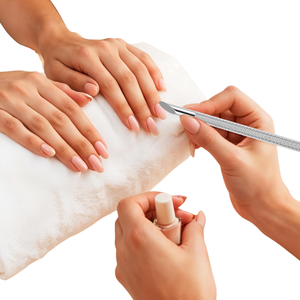 Ponceuse à ongles et repousse-cuticules 2-en-1 en acier inoxydable UBI – Outil de manucure durable à double extrémité avec éliminateur de vernis - Product Image 5