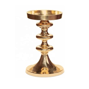 Portavelas cónico en forma de corazón, centro de mesa de Pascua de latón macizo de Metal, regalo de boda, portavelas de Metal, portavelas Vintage - Product Image 2