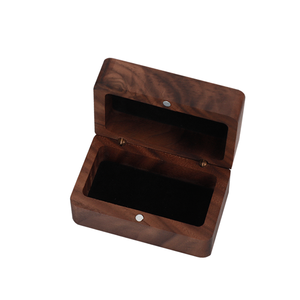 Custom Luxury Walnut Wooden <b>Jewelry</b> <b>Box</b> with <b>Velvet</b> Interior OEM Gift Packaging - Product Image 4
