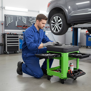 OEM 280lb Heavy Duty Rolling Tool Chest Seat Mechanic <b>Stool</b> with Storage Drawer Wheels Garage <b>Workshop</b> Creeper Seat GAPGAR027 - Product Image 1