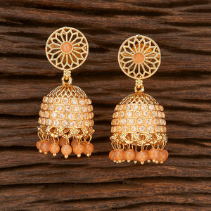 ต่างหู Jhumki โบราณชุบโรเดียม206916 - Product Image 6