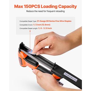 Pistola graffetta pneumatica calibro 21 serie graffette a filo sottile 1/2 \ "corona 1/4 \ _-5/8 \" lunghezza Max 150 pz tappezzeria lavorazione legno - Product Image 3