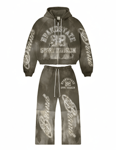 Survêtement d'hiver pour homme de qualité supérieure, 100% coton, épais, à capuche, décontracté, coupe ample, respirant, écologique, durable, 440g - Product Image 1
