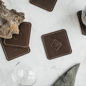 Ensemble de sous-verres en cuir personnalisés, sous-verres de qualité supérieure, durables, résistants à la chaleur, protection de table, salle à manger GLC-0060 - Product Image 5