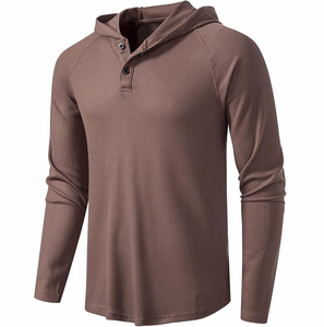 Casual Sportswear Athleisure Style Hooded Knitted <b>Pullover</b> with Pocket 100% Cotton Winter for <b>Men</b> - Product Image 3