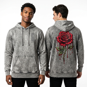 Charcoal Grey Oversized Hoodie Men <b>Spray</b> Paint Heart Graphic Streetwear Pullover Vintage Fade Relaxed Fit Hoody Manufacturer - Product Image 5