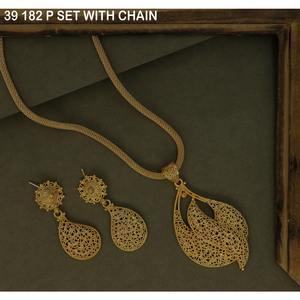 Fashion Pendant Necklace Gold-Plated Necklace for Women <b>Wedding</b> Jewelry Luxury Earrings Necklace Jewelry Set for Woman Jewelry - Product Image 1