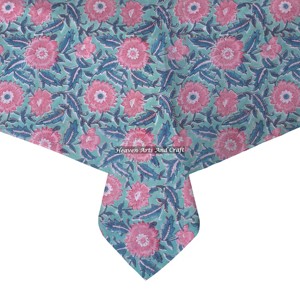 Mantel Cuadrado de Algodón con Estampado a Mano 2026, Hecho a Mano, Simple, Ecológico, Reutilizable, Decoración para el Hogar, Elegante para Bodas - Product Image 4