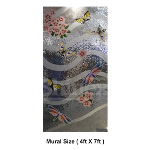 Mosaïque murale décorative en verre découpé à la main, résistante à l'eau, écologique, pour murs intérieurs de maisons, espaces commerciaux et hôtels - Nouveauté - Product Image 2