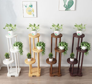 Modern Wooden <b>Flower</b> Stands Circular Design Indoor Plant Display Rack for Home Decor - Product Image 4