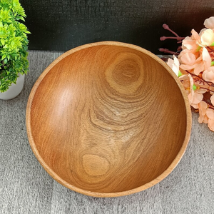 Tazón de madera hecho a mano para servir ensaladas, tazón para mesa - Product Image 2