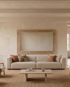 Decorative Bone Inlay <b>Framed</b> Glass Wall Mirrors Luxury Modern Design Wedding Living Room Bathroom Decor Customizable Color Size - Product Image 4