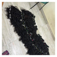 Ekstensi Rambut Tekstur Keriting India Asli Bebas Kusut, Kutikula Tertata Rapi, Rambut Mentah Donor Tunggal, Bundel Rambut Temple