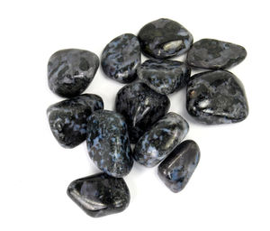 Hermosa roca natural curativa Indigo Gabbro Crystal Palm Stone - Product Image 1