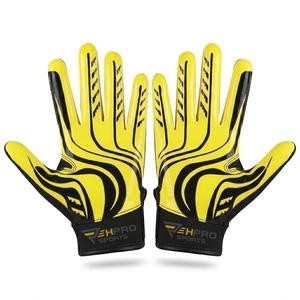 Fabricante profesional de guantes de receptor, guantes de fútbol americano adhesivos, tela transpirable, diseño personalizado - Product Image 1